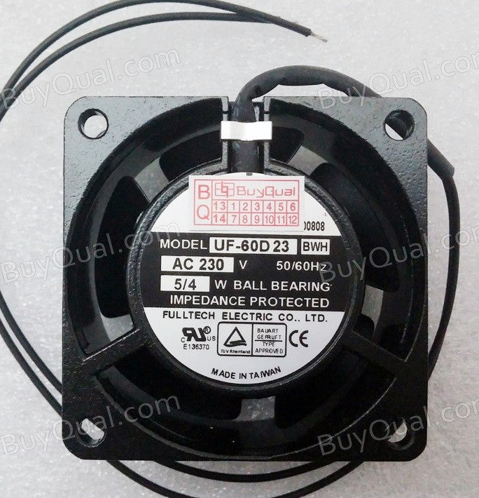 FULLTECH UF-60D23 BWH UF-60D23BWH 230V 5/4W 50/60Hz 2wires Cooling Fan FULLTECH UF-60D23 BWH UF-60D23BWH 230V 5/4W 50/60Hz 2wires Cooling Fan